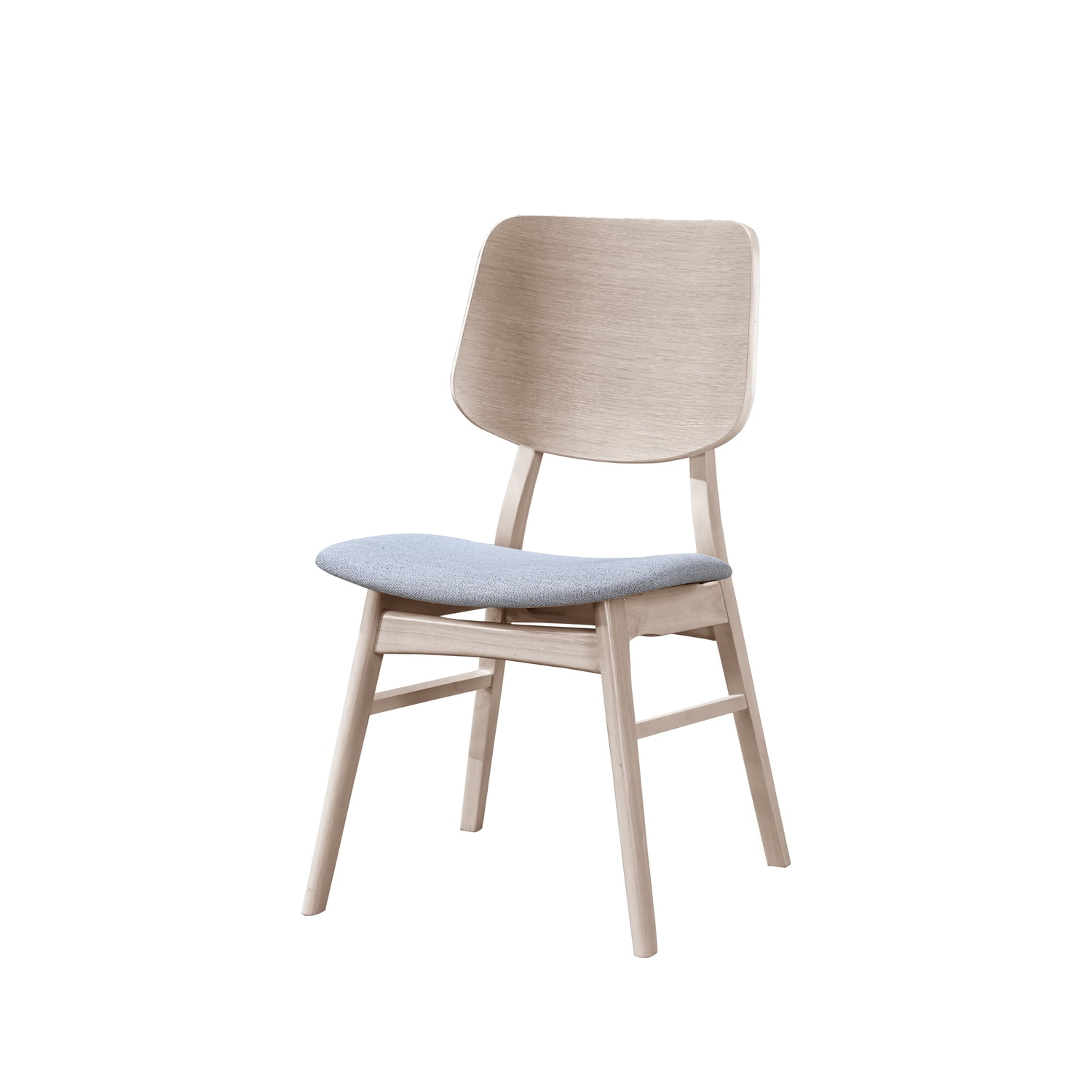 Oscar White Ash Upholstered Mid-Century Modern Side Chair