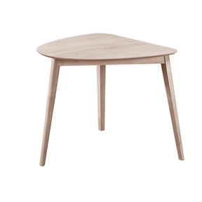 New Classic Furniture Oscar Wood Corner Dining Table in White Ash