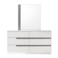 thumbnail image 1 of New Classic Furniture Paradox Solid Wood 6-Drawers Dresser with Mirror in White, 1 of 7
