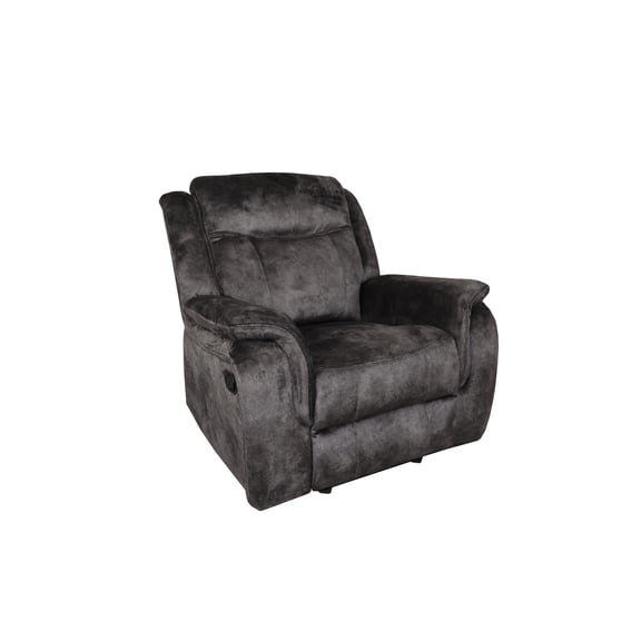 New Classic Furniture Park City 3-Piece Fabric Manual Living Room Set in Slate