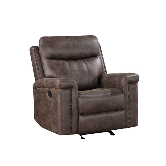 New Classic Furniture Quade 3-Piece Fabric Manual Living Room Set in Mocha