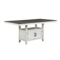 thumbnail image 1 of New Classic Furniture Richland Solid Wood Counter Dining Table in White/Brown, 1 of 9