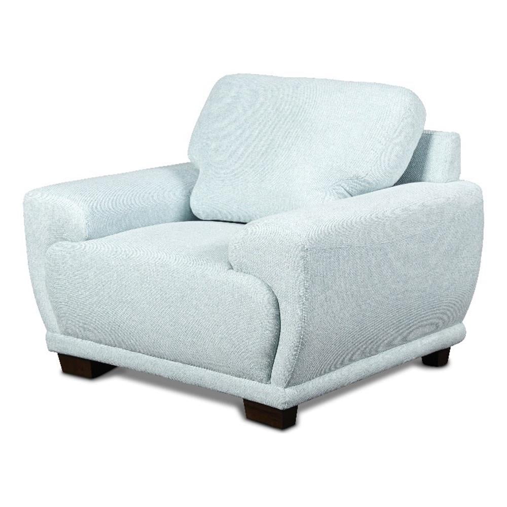 New Classic Furniture Sausalito Solid Wood Fabric Chair in Sea Blue