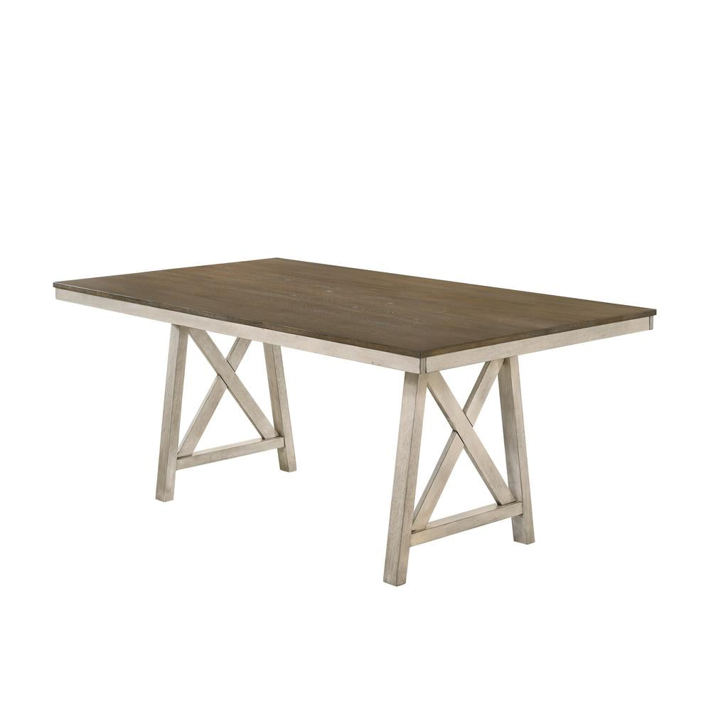 New Classic Furniture Somerset Wood Rectangle Dining Table Vintage Creme/Brown