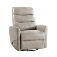 thumbnail image 1 of New Classic Furniture Takami Faux Leather Swivel Recliner in Gray, 1 of 8