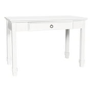 New Classic Furniture Tamarack Soild Wood 1-Drawer Desk in  White