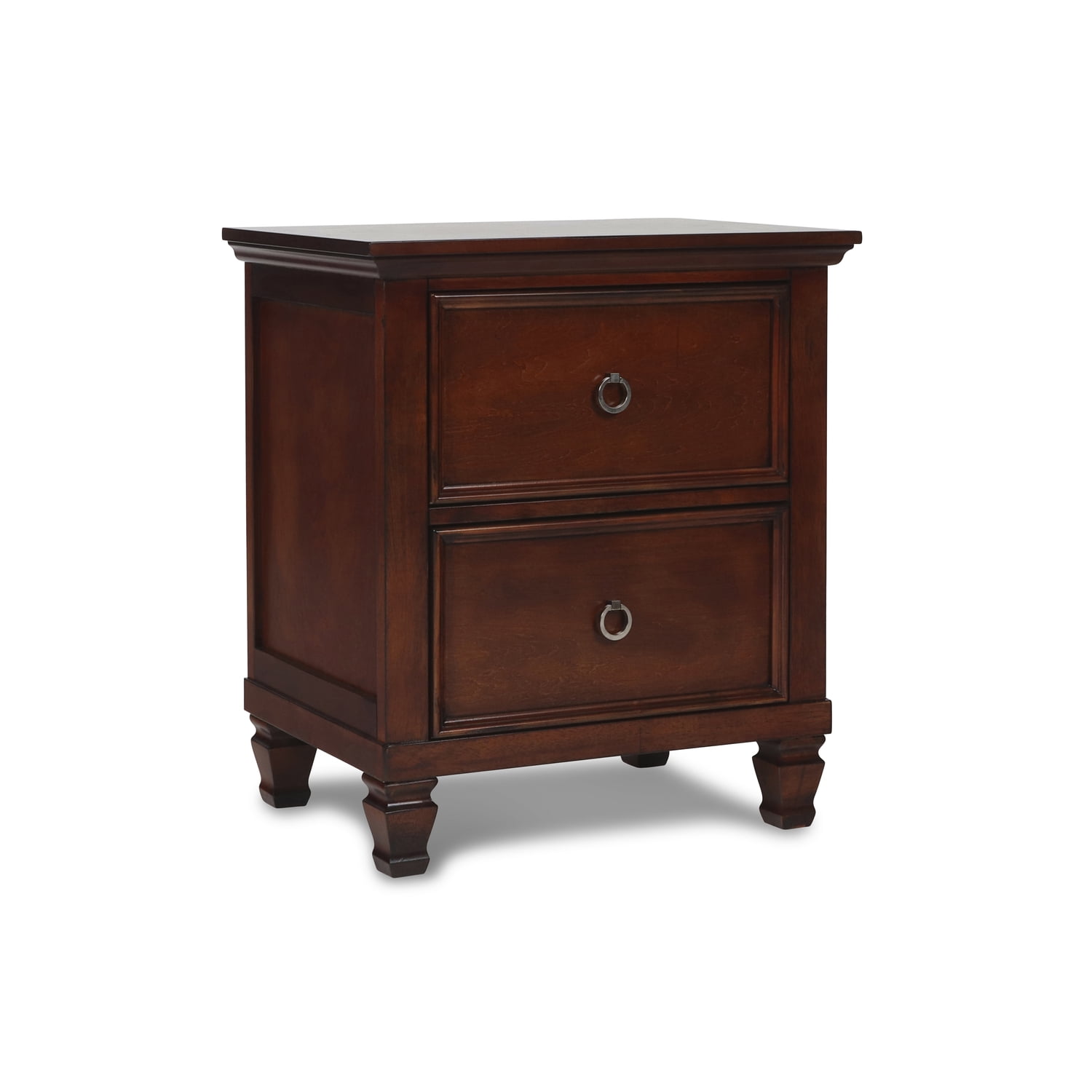 Tamarack Brown Cherry Solid Wood 2-Drawer Nightstand