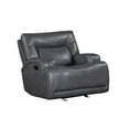 thumbnail image 1 of New Classic Furniture Titan Faux Leather Glider Recliner, Gray, 1 of 10