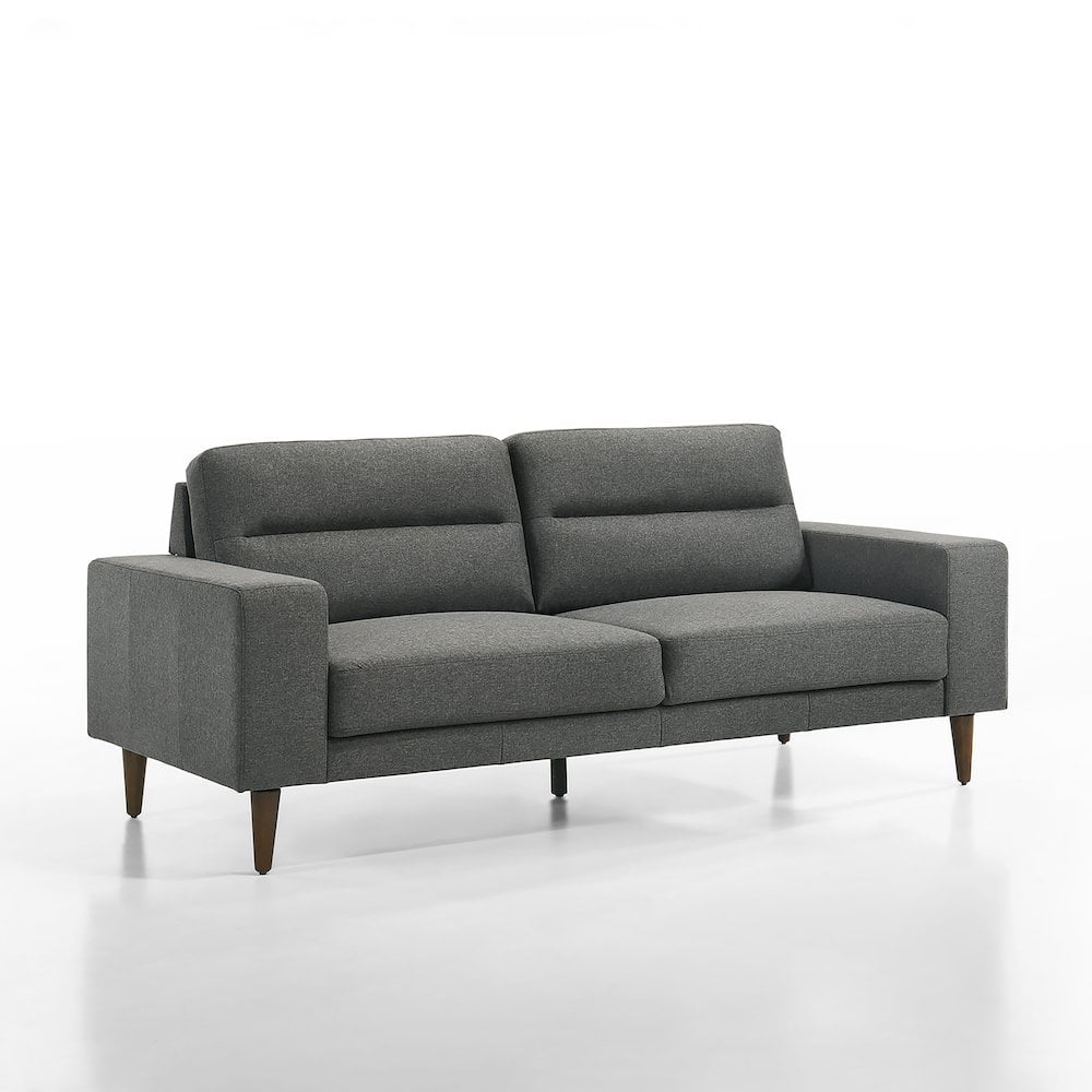 Vale 2-Piece Gray Polyester Fabric Sofa and Chair Set