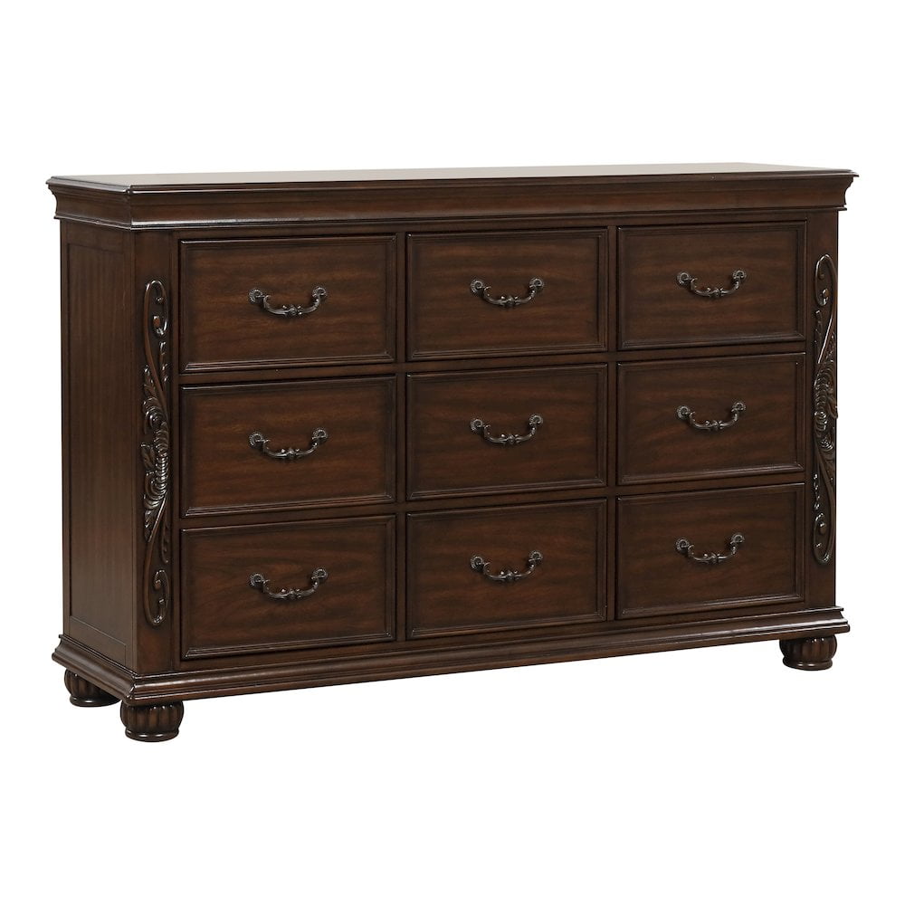 New Classic Furniture Vienna Wood 9-Drawer Dresser, Cherry - Walmart.com