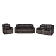 thumbnail image 1 of New Classic Furniture Willow 3-Piece Wood & Fabric Living Room Set in Brown, 1 of 9