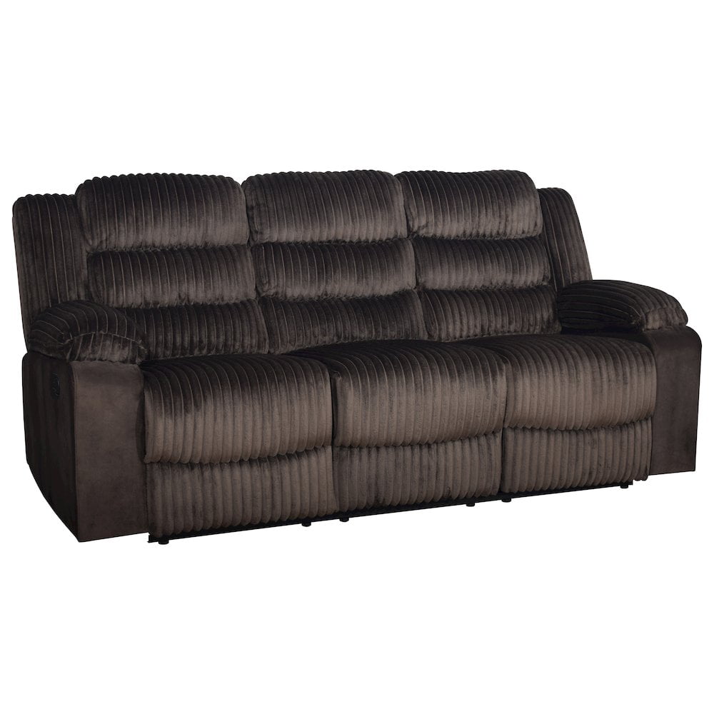 New Classic Furniture Willow 3-Piece Wood & Fabric Living Room Set in Brown