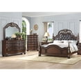 thumbnail image 1 of New Classic Maximus 4-PC Wood Queen Bedroom Set with Chest in Madeira Brown, 1 of 18