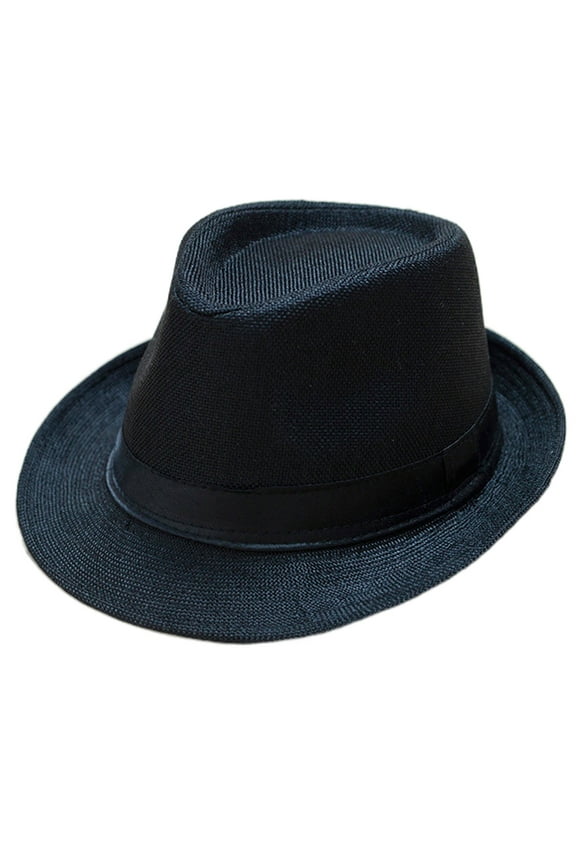New Classic Straw Fedora Hat Mens Women Wide Brim Panama Hat Summer Dress Hat
