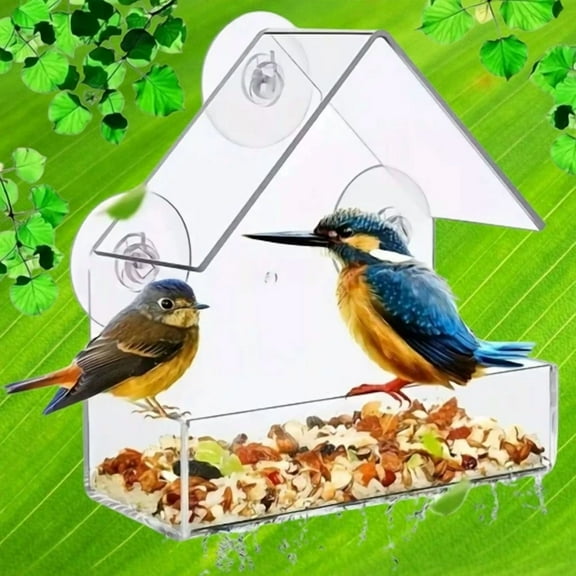 New Clear Window Bird Feeder With Suction Cups Wild Bird Feeder Watching