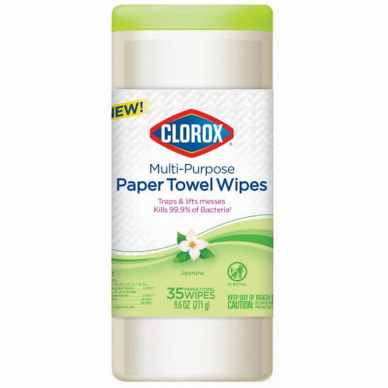 New Clorox 35 count Jasmine Scent MultiPurpose Paper Towel Wipes trap