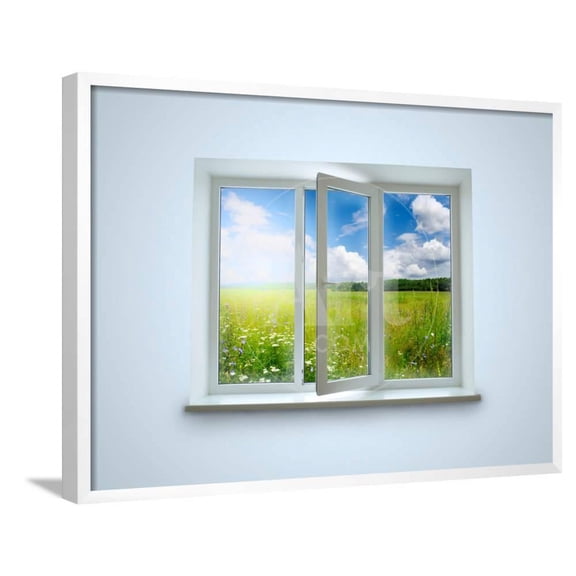 New Closed Plastic Glass Window Frame Isolated on the White Background, Framed Art Print Wall Art by Volokhatiuk Sold by Art.Com