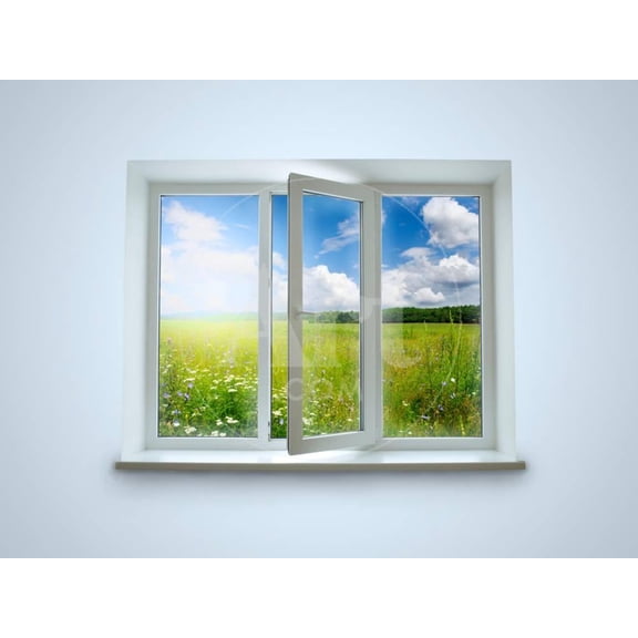 New Closed Plastic Glass Window Frame Isolated on the White Background, Unframed Photographic Print Wall Art by Volokhatiuk Sold by Art.Com
