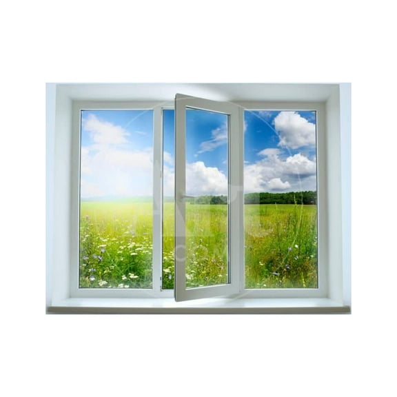 New Closed Plastic Glass Window Frame Isolated on the White Background, Unframed Photographic Print Wall Art by Volokhatiuk Sold by Art.Com