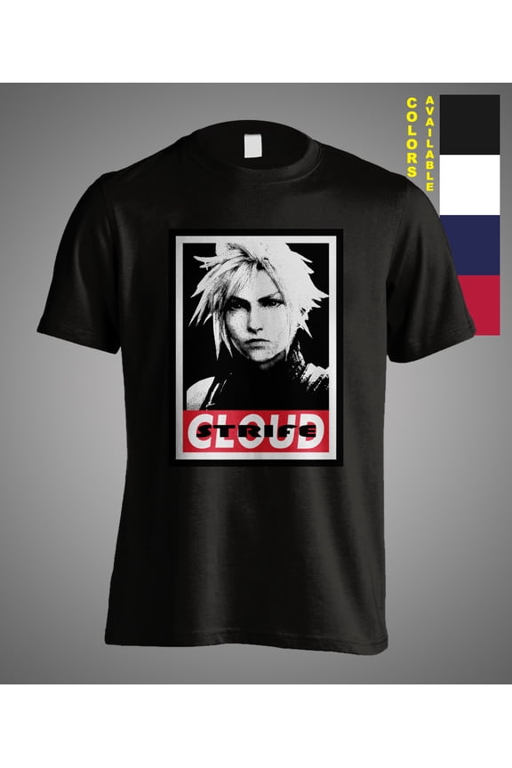 New Cloud ob final fantasy vii remake game funny gift t-shirt strife 100% cotton
