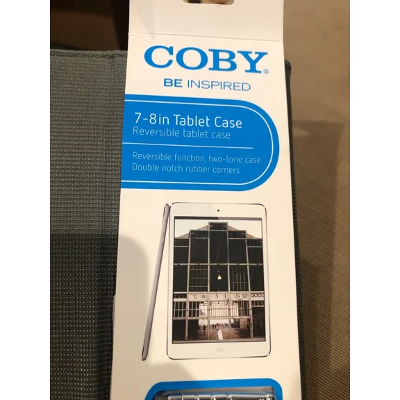 New! Coby 7-8" Reversible Tablet Case Orange/Gray Blue/Fuchsia Blk/Turquoise