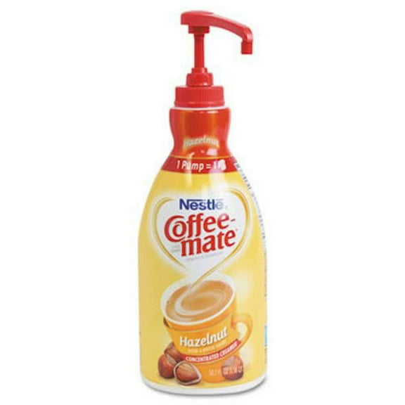New Coffee-mate Hazelnut Creamer, 1.5 liter Pump Bottle , Each