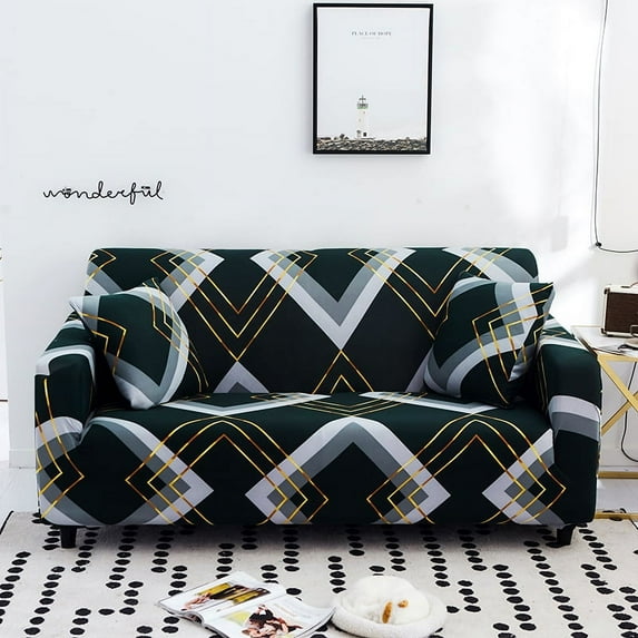 New Color Geometric Sofa Cover Spandex for Living Room Elastic Material Sofa Loveseat Chair Slipcovers Couch Covers Fundas Sofa