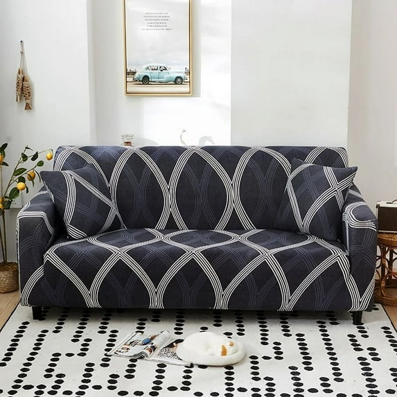 New Color Geometric Sofa Cover Spandex for Living Room Elastic Material Sofa Loveseat Chair Slipcovers Couch Covers Fundas Sofa