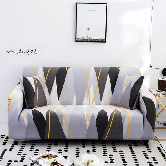 New Color Geometric Sofa Cover Spandex for Living Room Elastic Material Sofa Loveseat Chair Slipcovers Couch Covers Fundas Sofa
