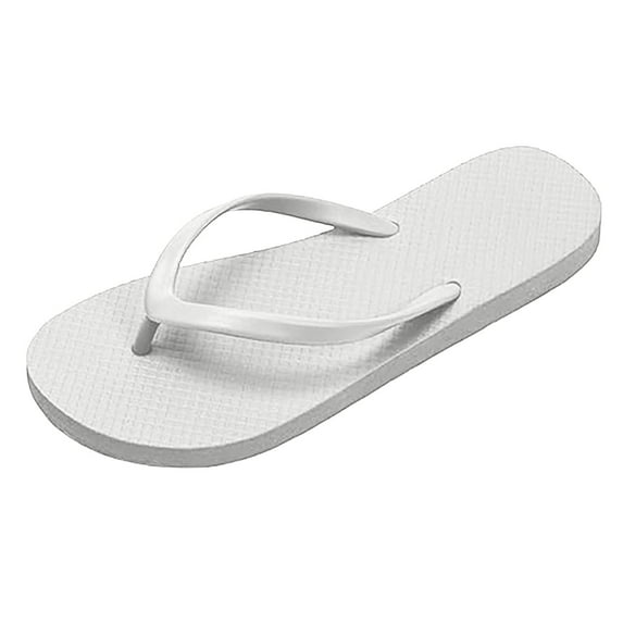 New Colorful Flip Flops for Women Bath Non Clip on Portable Beach Sandals White 40