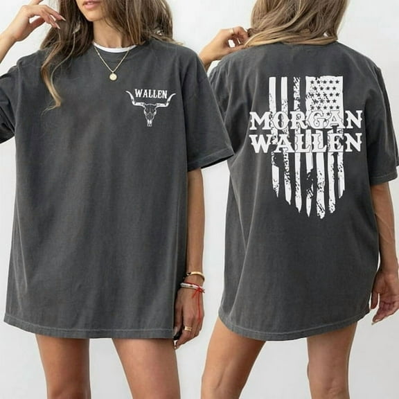 New Comfort Colors Wallen Shirt, Wallen Bullhead Shirt, Wallen T-Shirt, Wallen Westerns gift, Wallen Western T-Shirt, Cowboy Wallen Shirt, Unisex Crew Neck T shirt ,Black Color,Size L