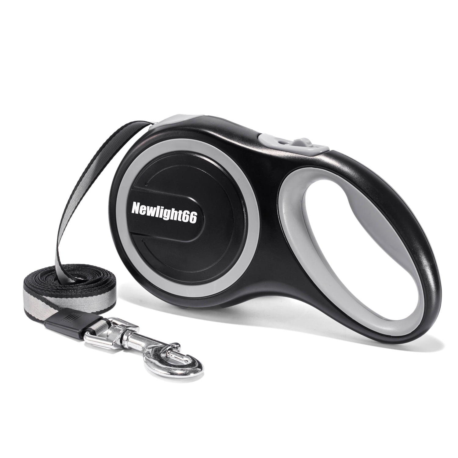 New Comfort Large Tape Retractable Dog Leash, 26 ft, Gray(for Dogs up to 120 lbs)-Newlight66