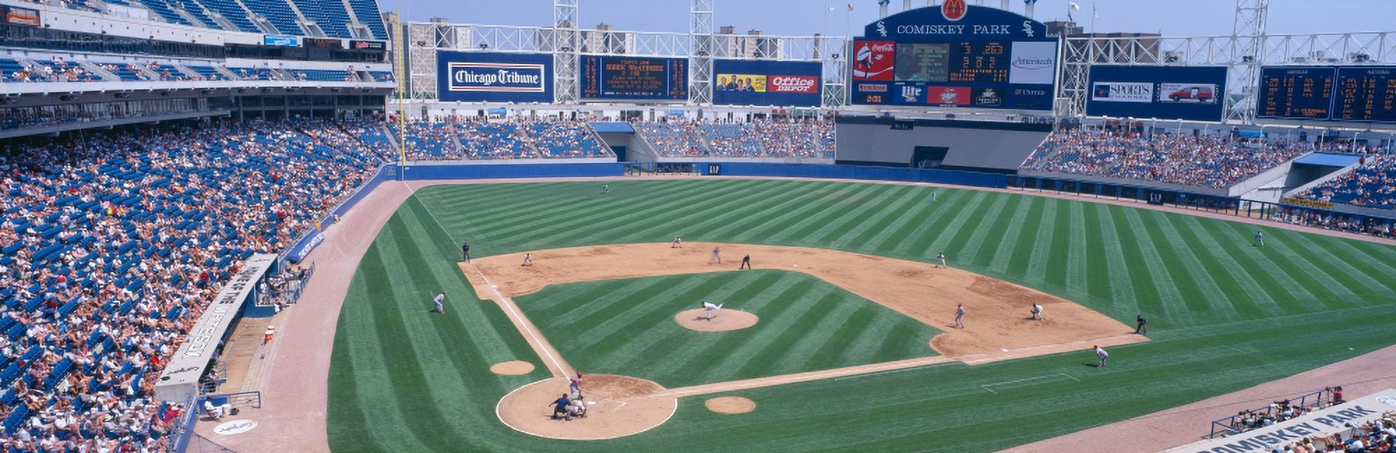 New Comiskey Park Chicago White Sox v Rangers Illinois Canvas Art - Panoramic Images (36 x 12)