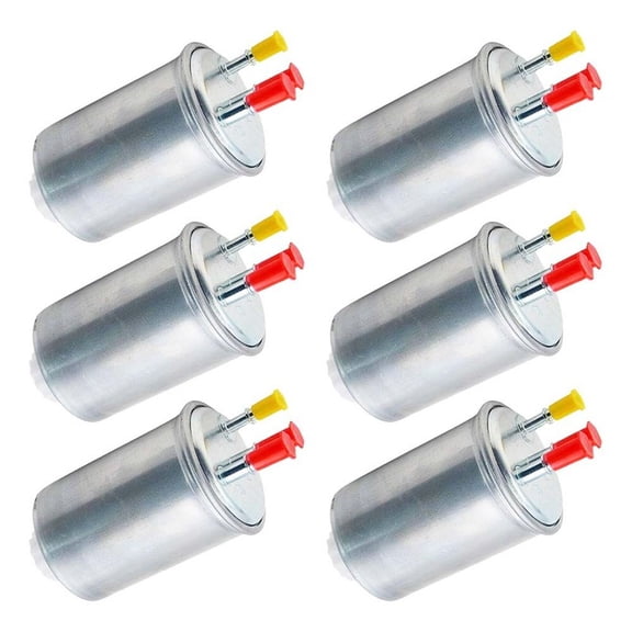 New Complete 6-Pack Fuel Filter Compatible with Ssangyong Actyon Kyron Rexton Rodius, Replaces ADG02342 WK8293