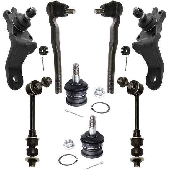 Detroit Axle - 8pc Front Suspension Kit for 1996-2002 Toyota 4Runner, 2 Outer Tie Rod Ends, 4 Upper & Lower Ball Joints, 2 Sway Bar Links