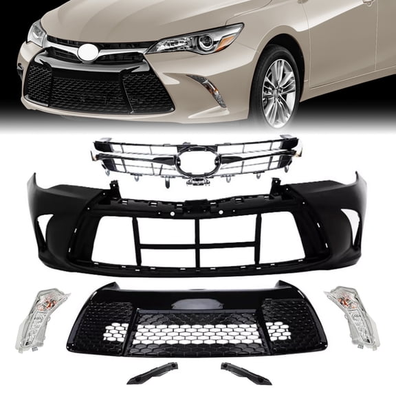 New Complete Front Bumper Assembly For 2015 2016 2017 Toyota Camry SE