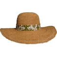 thumbnail image 1 of New Conner Cov-ver Hats Daisy Wide Brim Ladies Raffia Straw Hat, Brown, 1 of 1