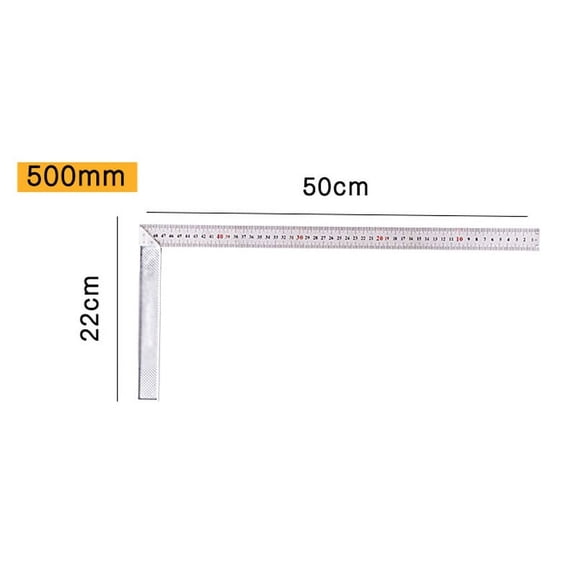 New Construction Carpenter Ruler L Shape Angle Square Ruler 250Mm-600Mm L Style