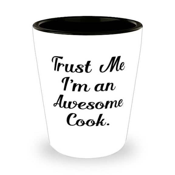 New Cook Gifts, Trust Me I'm an Awesome Cook, Cook Shot Glass From Colleagues, Gifts For Coworkers, Cooking, Gift ideas, Cooking gifts, Kitchen, Cookware, Chef