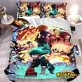 thumbnail image 1 of New Cool My Hero Academia Bedding Bed Set Deku Bakugou Todoroki Toga Action Figures 3D Manga 1 Duvet Cover 2 Pillowcases, 1 of 7