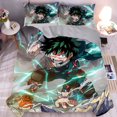 thumbnail image 1 of New Cool My Hero Academia Bedding Bed Set Deku Bakugou Todoroki Toga Action Figures 3D Manga 1 Duvet Cover 2 Pillowcases, 1 of 6