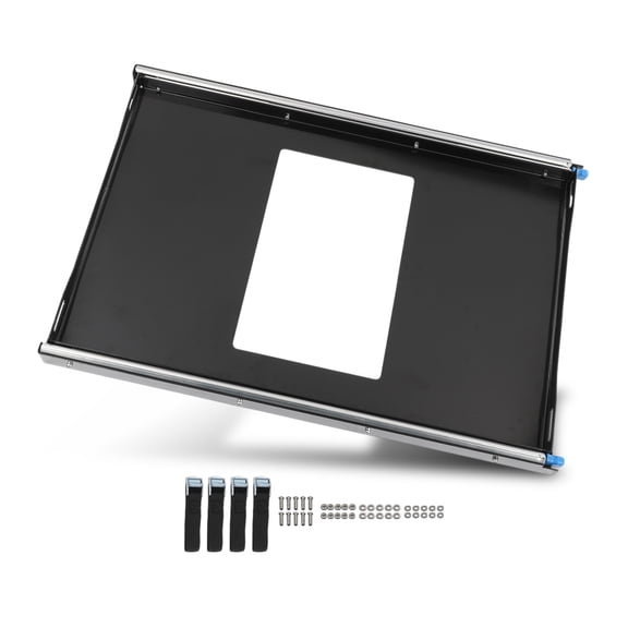 New Cooler Slide Out Tray Fit For Portable Refrigerator Car Fridge w/Tie-down Straps