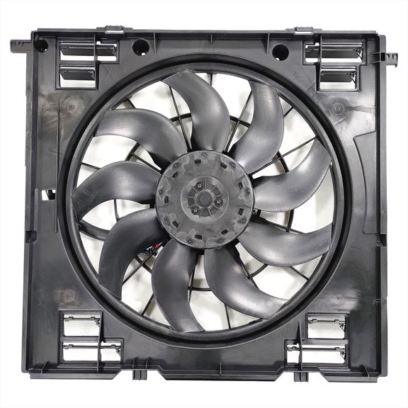 New Dual Radiator Condenser Fan Assembly Compatible with 2018-2023 BMW X3 2019-2024 X4 2021-2023 X3 M X4 M 2.0L I4 Turbo B48 sDrive30i xDrive30i 600W 17428487637 17-42-8-487-637 1998cc
