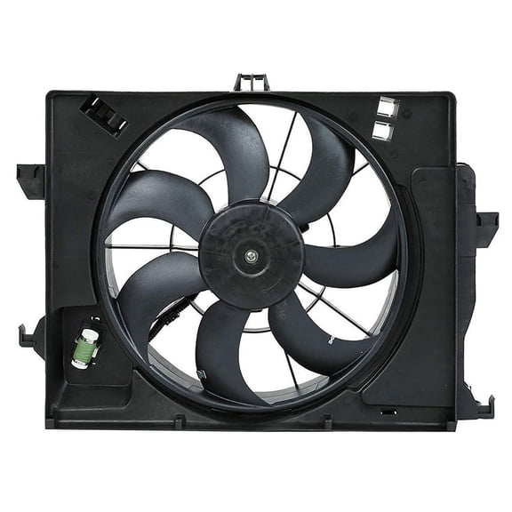 OEM Grade Dual Cooling Fan Assembly Compatible with 2012-2017 Hyundai Accent Automatic Veloster Non-Turbo 2012-2017 Kia Rio 1.6L L4 Gamma GDI 25380-1R050 HY3115136 253801R050 253801R600