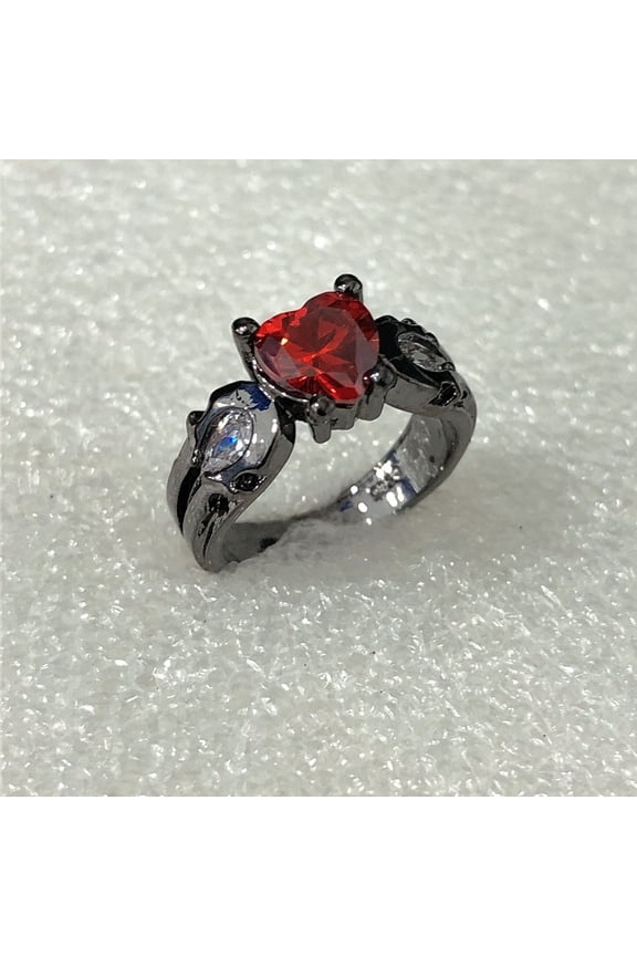 New Copper Inlaid Zircon Men's And Women's Rings