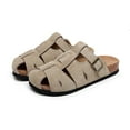 thumbnail image 1 of New Cork Clogs Fisherman Sandals for Women – Suede Slip On Closed Toe Womens Clogs with Memory Foam Cork Footbed and Arch Support Men Slippers, 1 of 6