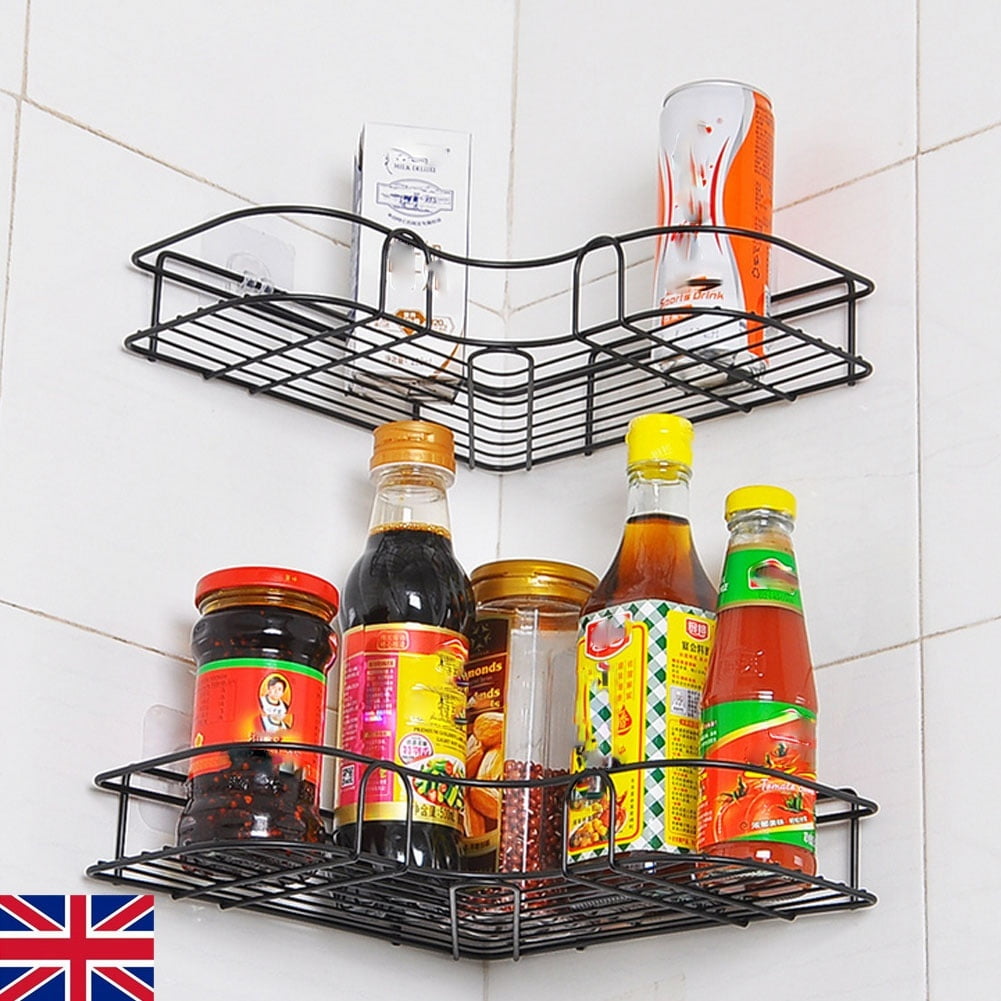 Corner Plate Rack Kitchen Under Shelf Cupboard Storage Organizer