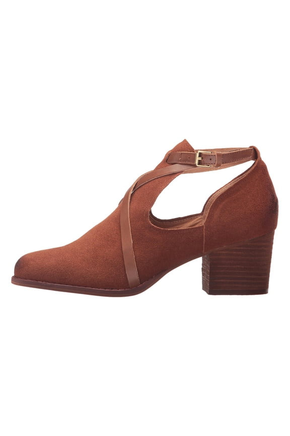 New Corso Como Women's Hanna Bootie Cognac Splitsuede/Burnished Calf 6