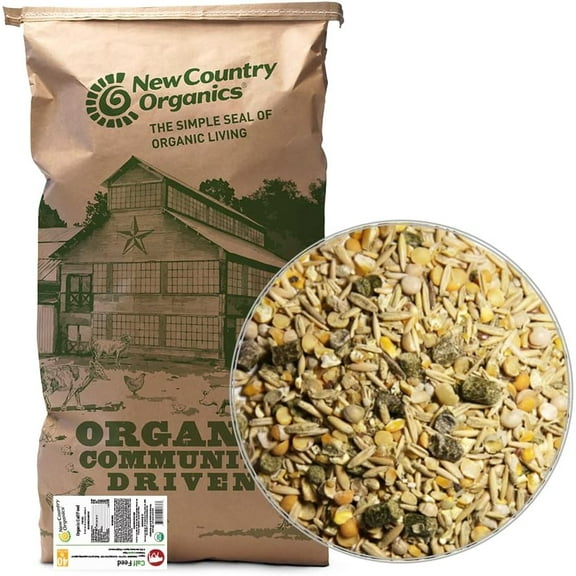 New Country Organics | Calf Feed for Calves | Soy-Free | 13% Protein | Certified Organic and Non-GMO | 40 lbs