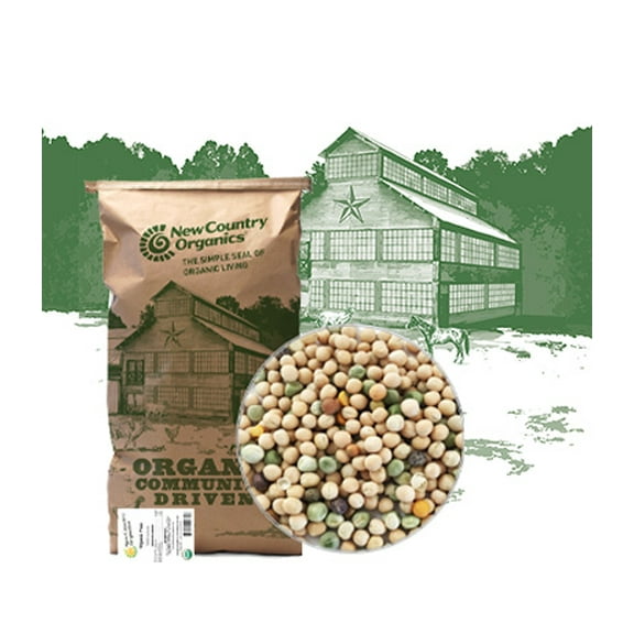 New Country Organics | Organic Unmilled Peas | Certified Organic and Non-GMO | Feed Grade | 40 lbs